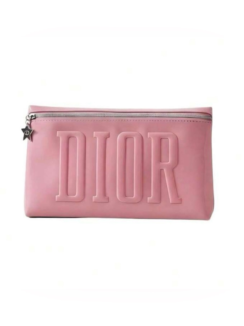 New w/ box Dior Beauty Pink  Pouch w/ Gold Star Zip Charm - Picture 3 of 4